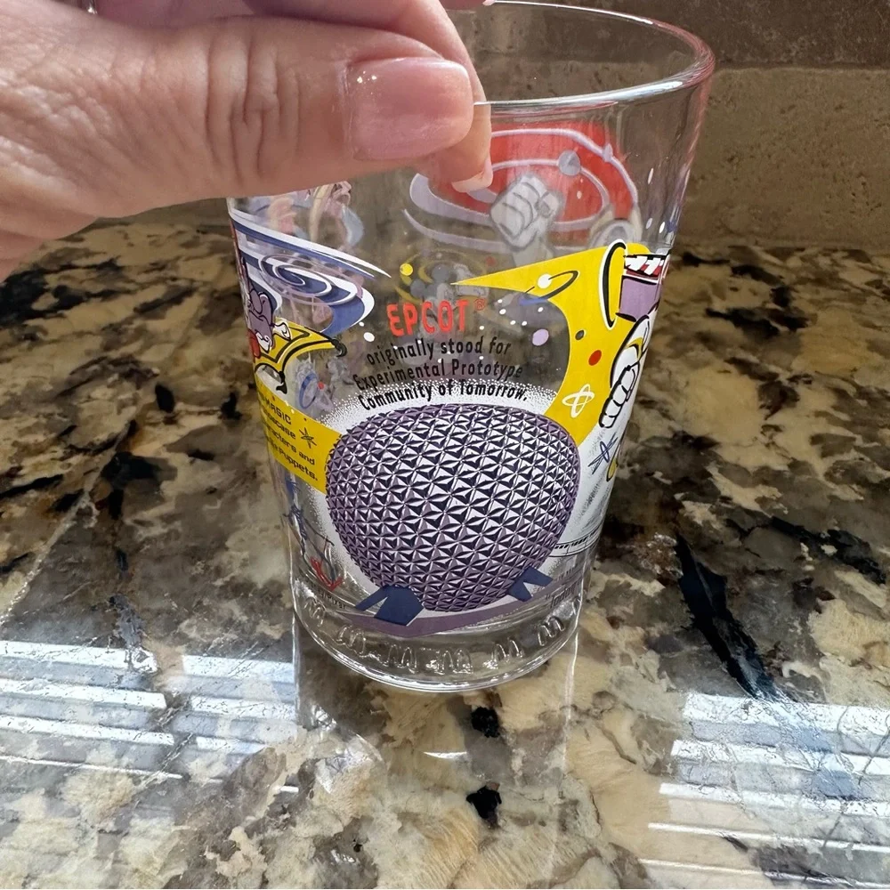 McDonald’s Disney Epcot Pixar drinking beverage Glass 100 Anniversary